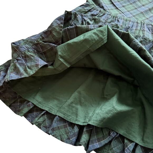 Crewcuts J. Crew Plaid Dress Girls 8 Blue Green Shimmer Holiday Christmas NWT - Picture 7 of 16